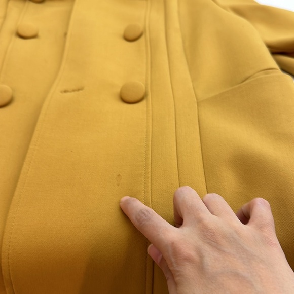 Pre Loved Top Shop Mustard Coat - Picture 4 of 6